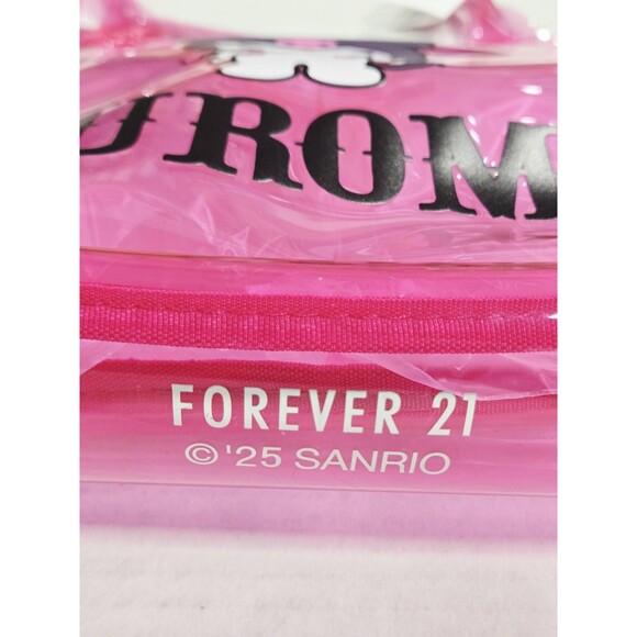 Kuromi Tote Bag Womens Pink PVC Forever 21 Sanrio Collab Transparent Purse New - Picture 4 of 8